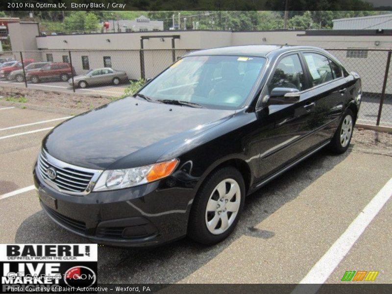Ebony Black / Gray 2010 Kia Optima LX