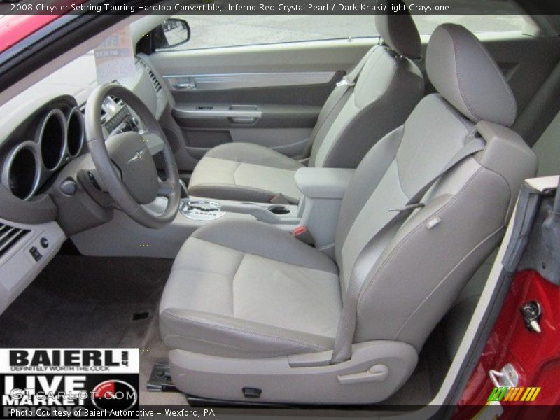 Inferno Red Crystal Pearl / Dark Khaki/Light Graystone 2008 Chrysler Sebring Touring Hardtop Convertible