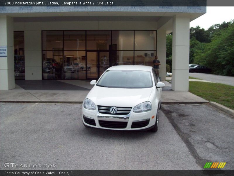 Campanella White / Pure Beige 2008 Volkswagen Jetta S Sedan