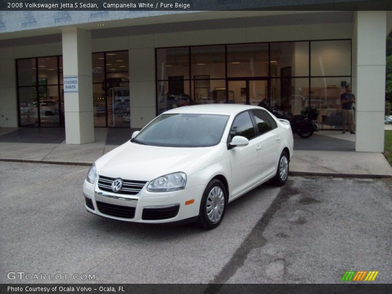 Campanella White / Pure Beige 2008 Volkswagen Jetta S Sedan