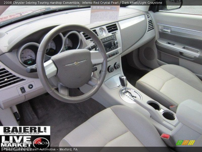 Inferno Red Crystal Pearl / Dark Khaki/Light Graystone 2008 Chrysler Sebring Touring Hardtop Convertible