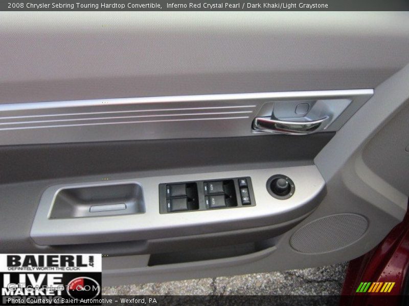 Inferno Red Crystal Pearl / Dark Khaki/Light Graystone 2008 Chrysler Sebring Touring Hardtop Convertible