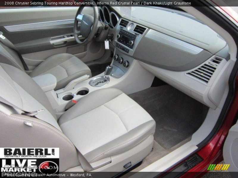 Inferno Red Crystal Pearl / Dark Khaki/Light Graystone 2008 Chrysler Sebring Touring Hardtop Convertible