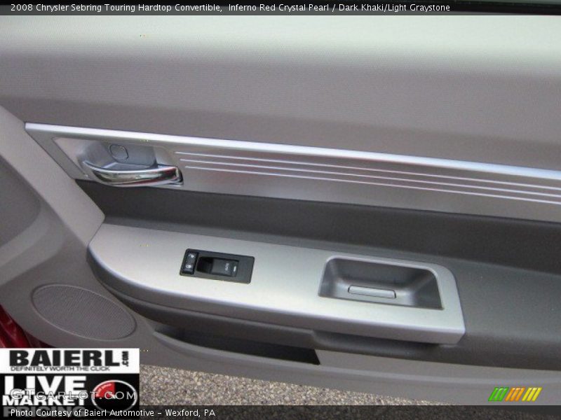 Inferno Red Crystal Pearl / Dark Khaki/Light Graystone 2008 Chrysler Sebring Touring Hardtop Convertible
