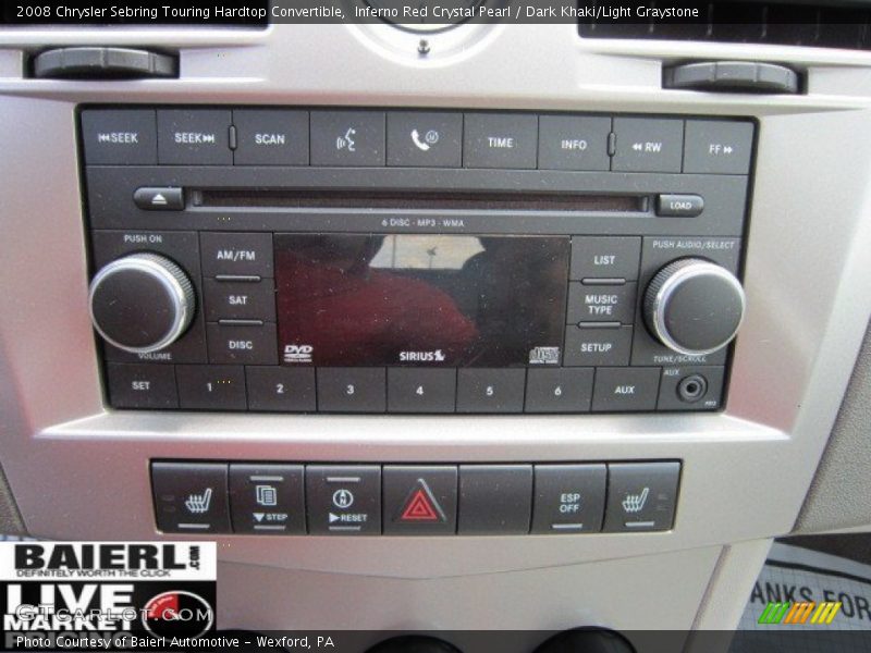 Inferno Red Crystal Pearl / Dark Khaki/Light Graystone 2008 Chrysler Sebring Touring Hardtop Convertible