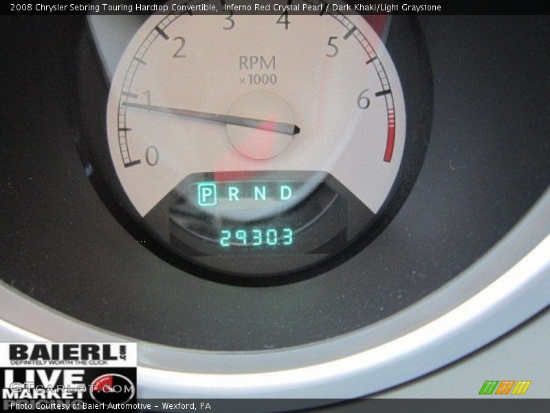 Inferno Red Crystal Pearl / Dark Khaki/Light Graystone 2008 Chrysler Sebring Touring Hardtop Convertible