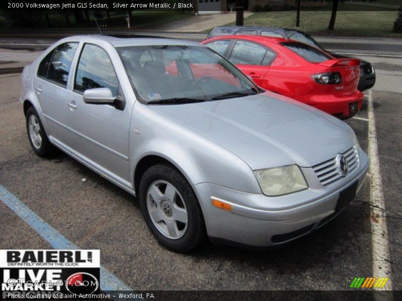 Silver Arrow Metallic / Black 2000 Volkswagen Jetta GLS Sedan