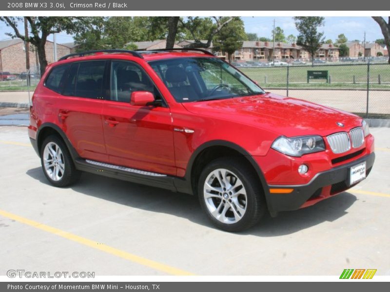 Crimson Red / Black 2008 BMW X3 3.0si