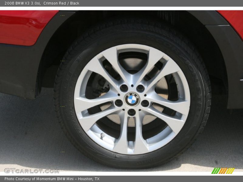 Crimson Red / Black 2008 BMW X3 3.0si