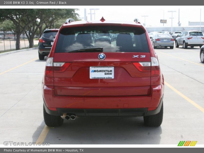 Crimson Red / Black 2008 BMW X3 3.0si