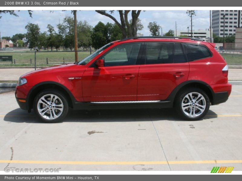 Crimson Red / Black 2008 BMW X3 3.0si