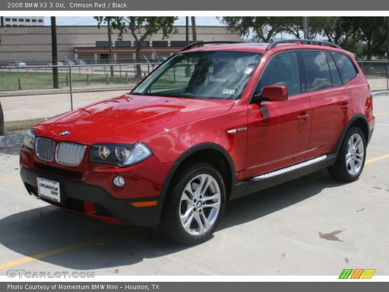 Crimson Red / Black 2008 BMW X3 3.0si