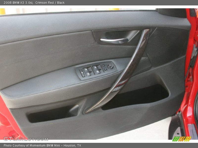 Crimson Red / Black 2008 BMW X3 3.0si