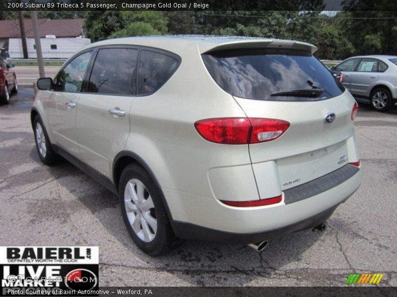 Champagne Gold Opal / Beige 2006 Subaru B9 Tribeca 5 Passenger