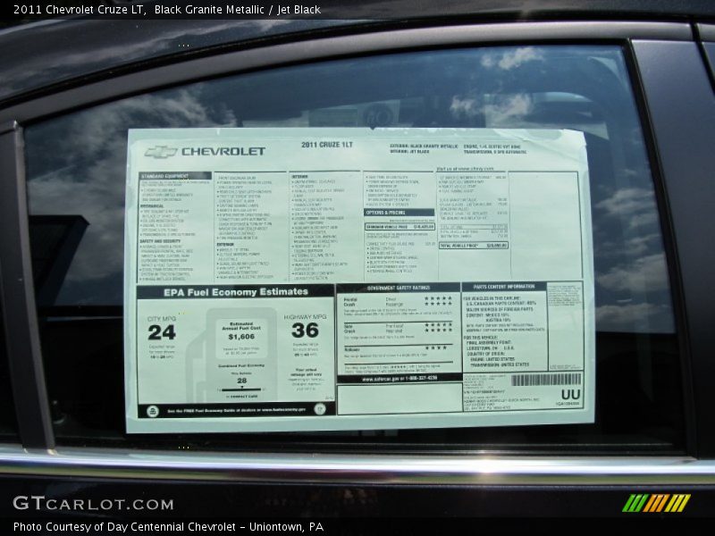 Black Granite Metallic / Jet Black 2011 Chevrolet Cruze LT