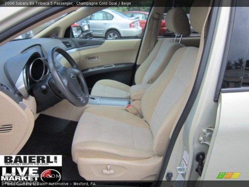 Champagne Gold Opal / Beige 2006 Subaru B9 Tribeca 5 Passenger