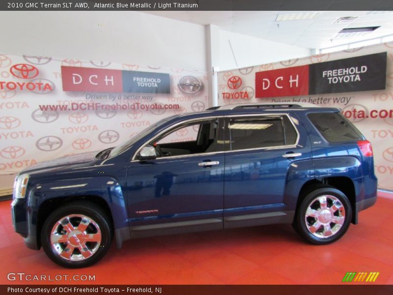 Atlantic Blue Metallic / Light Titanium 2010 GMC Terrain SLT AWD
