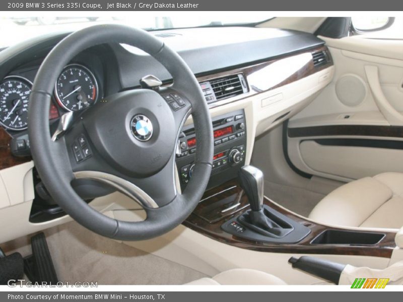 Jet Black / Grey Dakota Leather 2009 BMW 3 Series 335i Coupe
