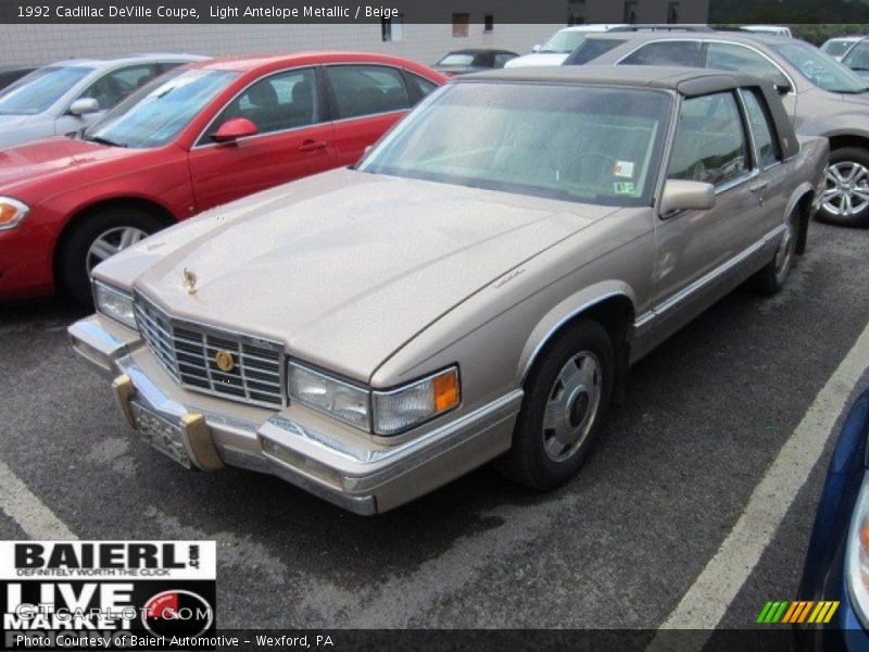 Light Antelope Metallic / Beige 1992 Cadillac DeVille Coupe