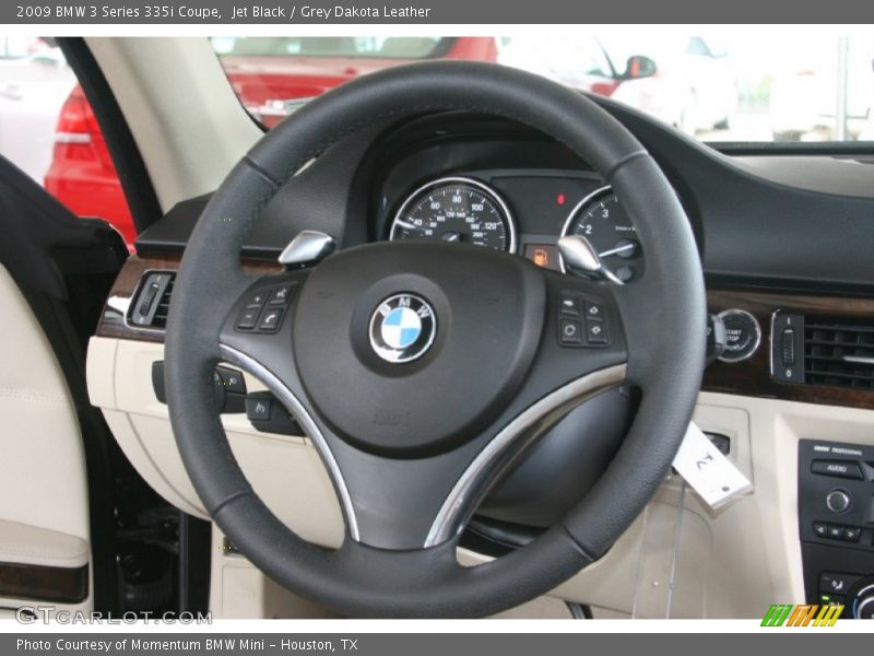Jet Black / Grey Dakota Leather 2009 BMW 3 Series 335i Coupe