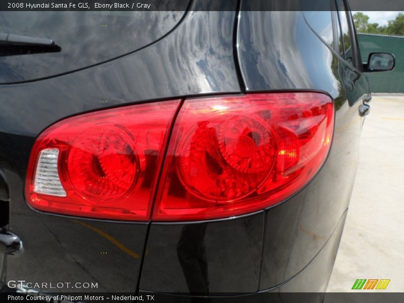 Ebony Black / Gray 2008 Hyundai Santa Fe GLS