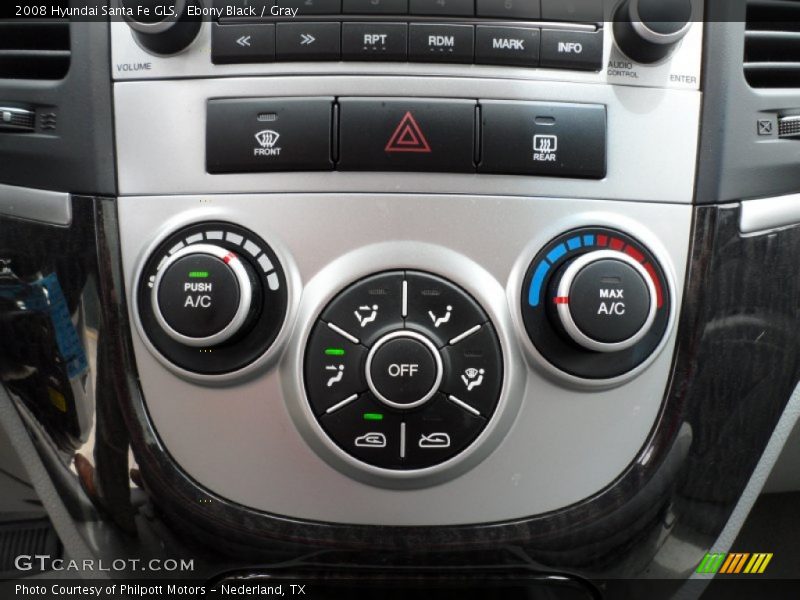 Ebony Black / Gray 2008 Hyundai Santa Fe GLS