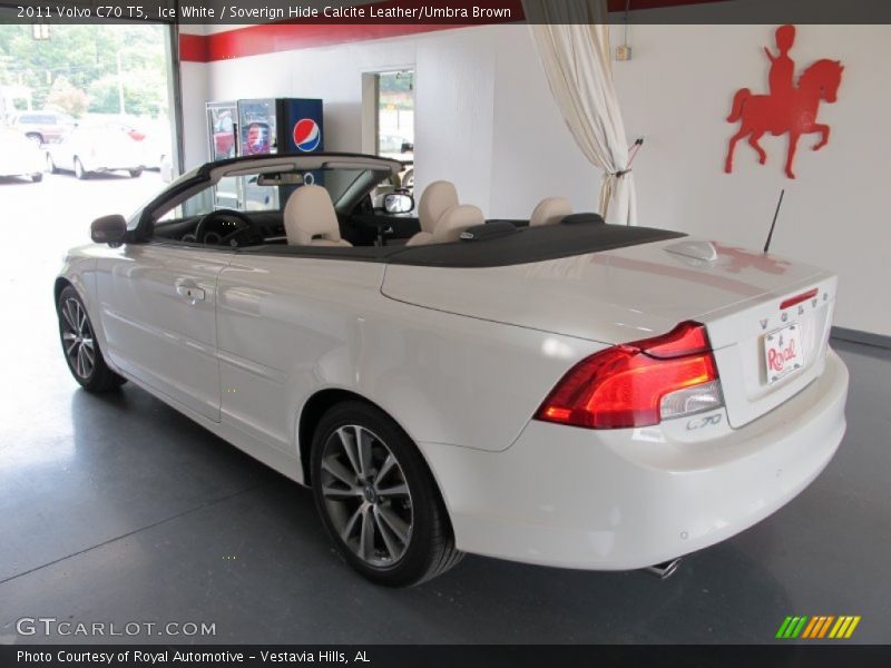 Ice White / Soverign Hide Calcite Leather/Umbra Brown 2011 Volvo C70 T5