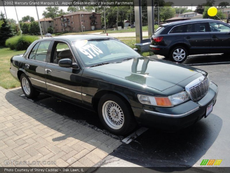 Aspen Green Metallic / Medium Parchment 2002 Mercury Grand Marquis LS