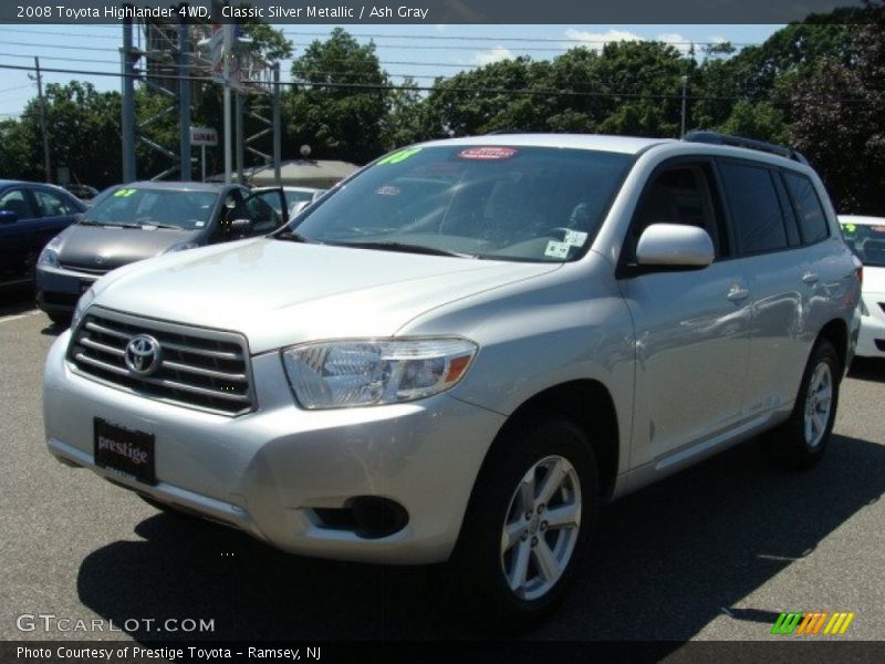 Classic Silver Metallic / Ash Gray 2008 Toyota Highlander 4WD