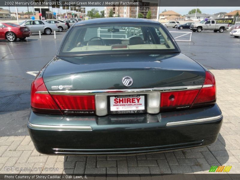 Aspen Green Metallic / Medium Parchment 2002 Mercury Grand Marquis LS
