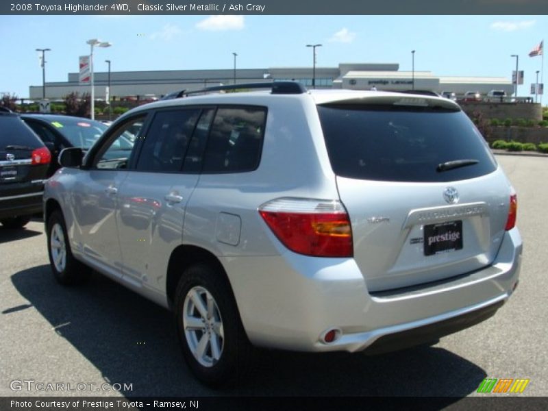 Classic Silver Metallic / Ash Gray 2008 Toyota Highlander 4WD