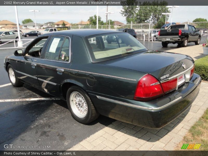 Aspen Green Metallic / Medium Parchment 2002 Mercury Grand Marquis LS