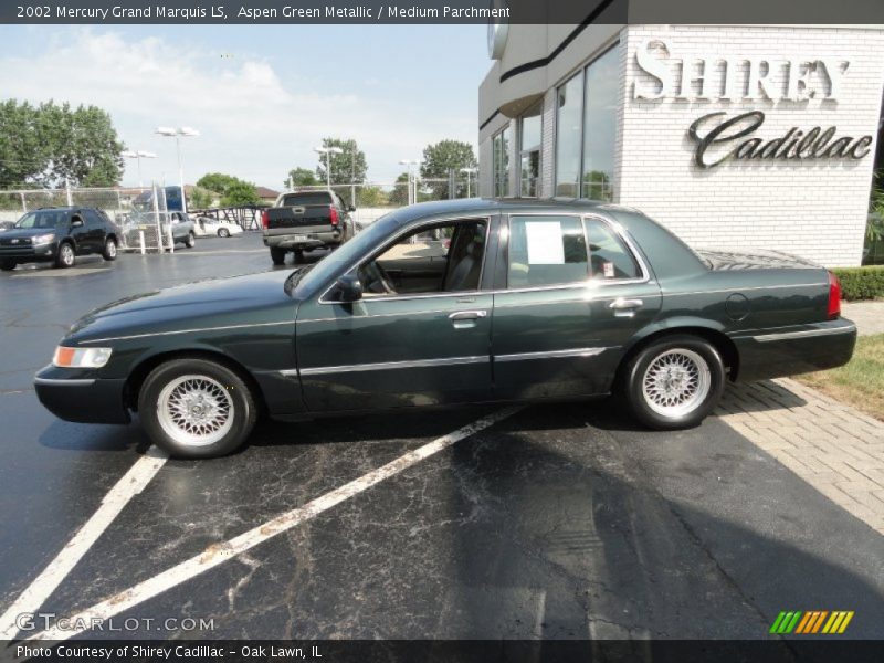 Aspen Green Metallic / Medium Parchment 2002 Mercury Grand Marquis LS