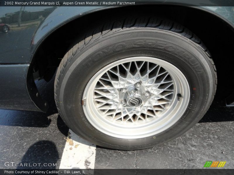 Aspen Green Metallic / Medium Parchment 2002 Mercury Grand Marquis LS