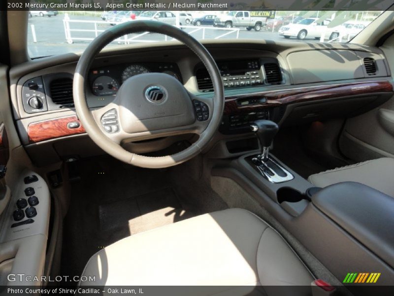 Aspen Green Metallic / Medium Parchment 2002 Mercury Grand Marquis LS