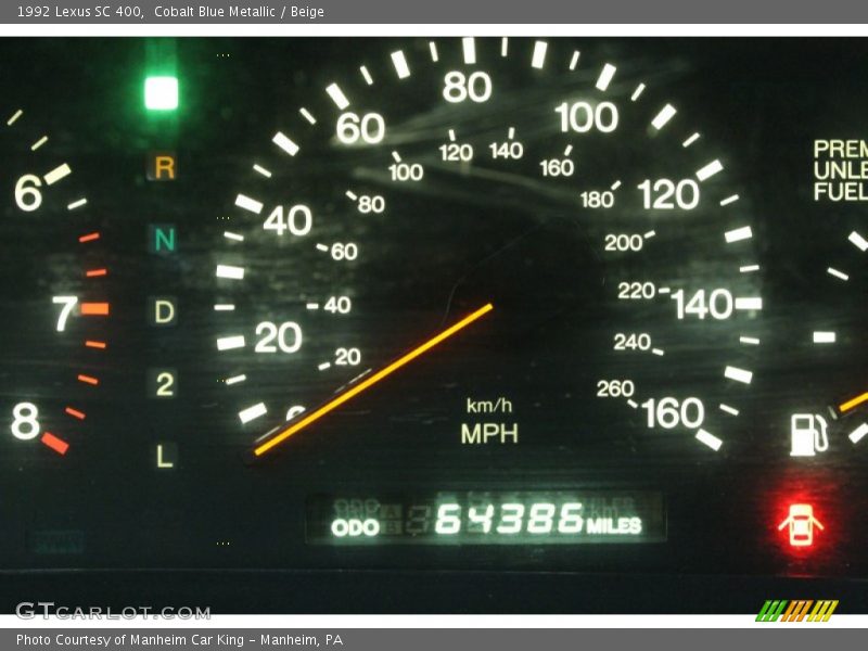 Cobalt Blue Metallic / Beige 1992 Lexus SC 400