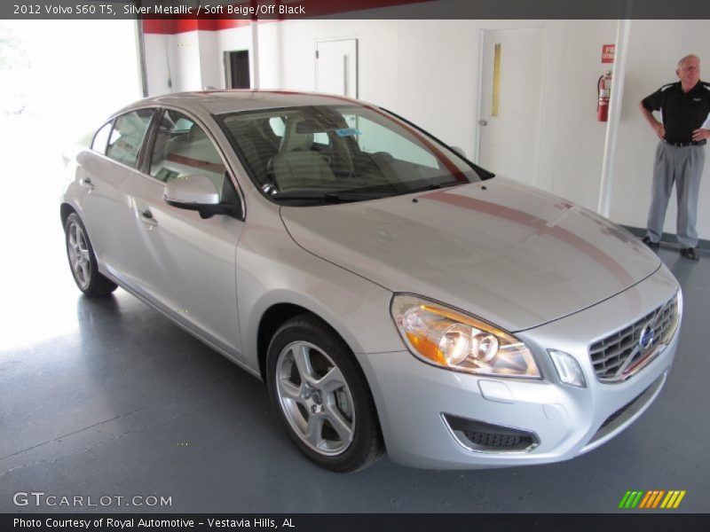 Silver Metallic / Soft Beige/Off Black 2012 Volvo S60 T5