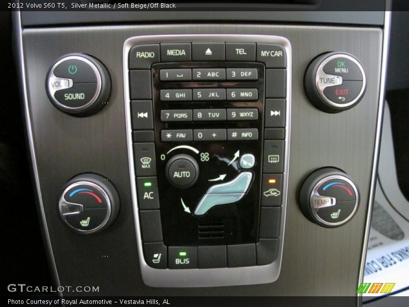 Silver Metallic / Soft Beige/Off Black 2012 Volvo S60 T5