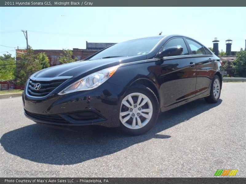 Midnight Black / Gray 2011 Hyundai Sonata GLS