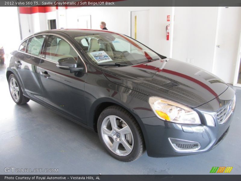 Saville Grey Metallic / Soft Beige/Off Black 2012 Volvo S60 T5