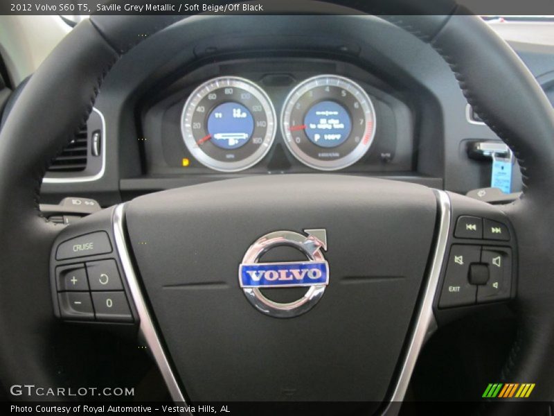 Saville Grey Metallic / Soft Beige/Off Black 2012 Volvo S60 T5