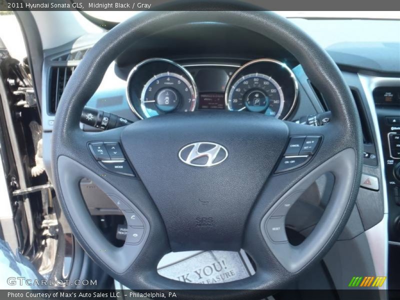 Midnight Black / Gray 2011 Hyundai Sonata GLS
