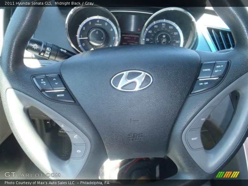 Midnight Black / Gray 2011 Hyundai Sonata GLS