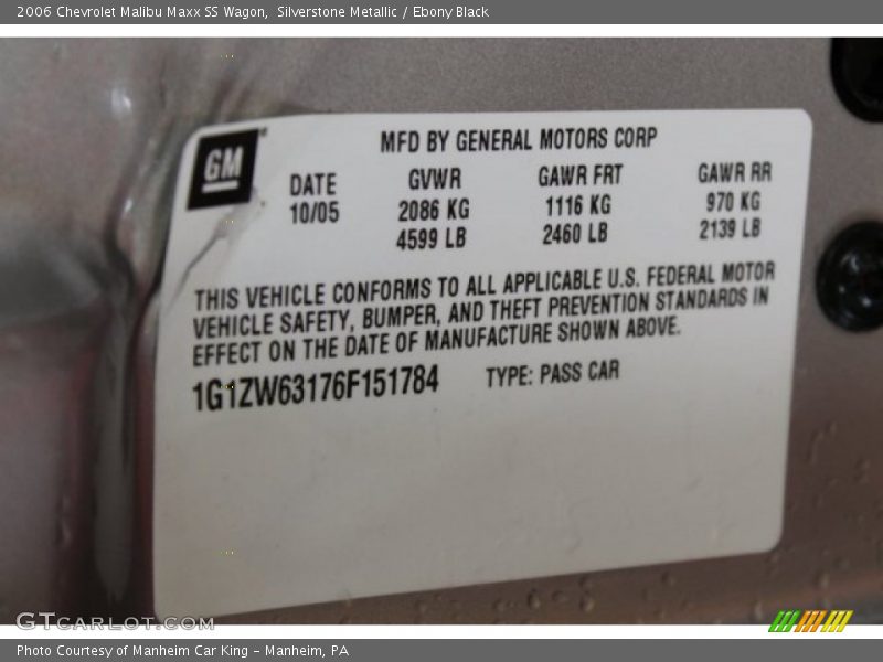Silverstone Metallic / Ebony Black 2006 Chevrolet Malibu Maxx SS Wagon