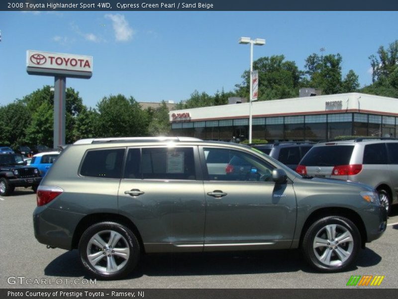 Cypress Green Pearl / Sand Beige 2008 Toyota Highlander Sport 4WD