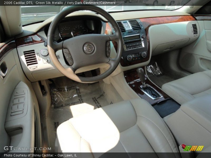 Green Silk Metallic / Very Dark Cashmere/Cashmere 2006 Cadillac DTS