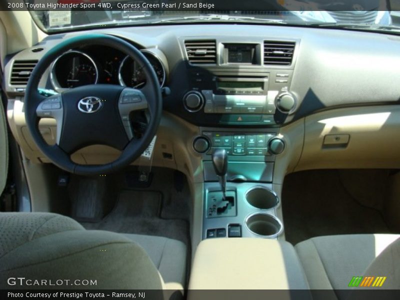 Cypress Green Pearl / Sand Beige 2008 Toyota Highlander Sport 4WD