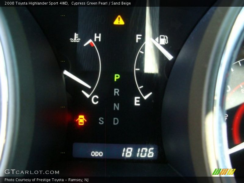 Cypress Green Pearl / Sand Beige 2008 Toyota Highlander Sport 4WD