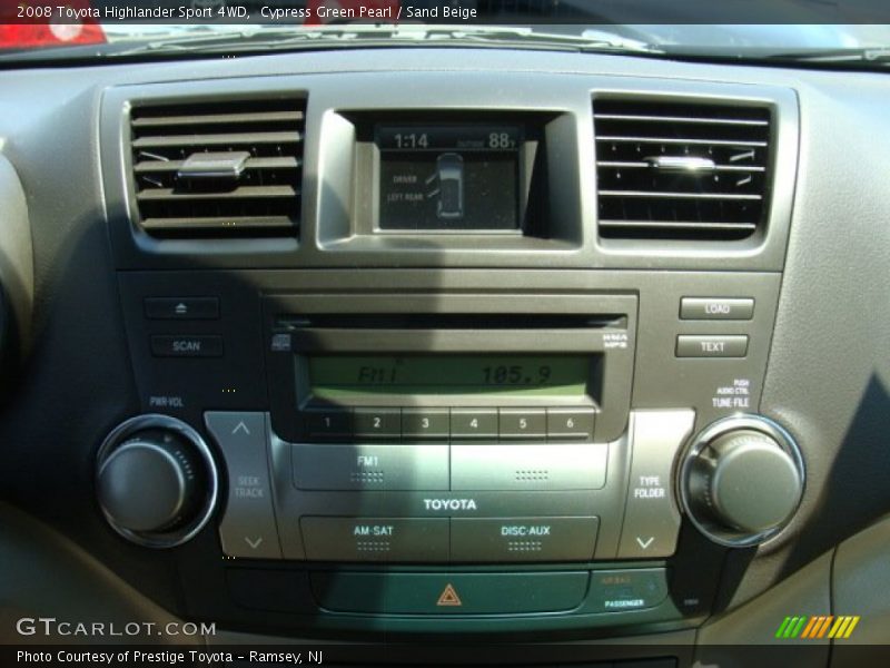 Cypress Green Pearl / Sand Beige 2008 Toyota Highlander Sport 4WD