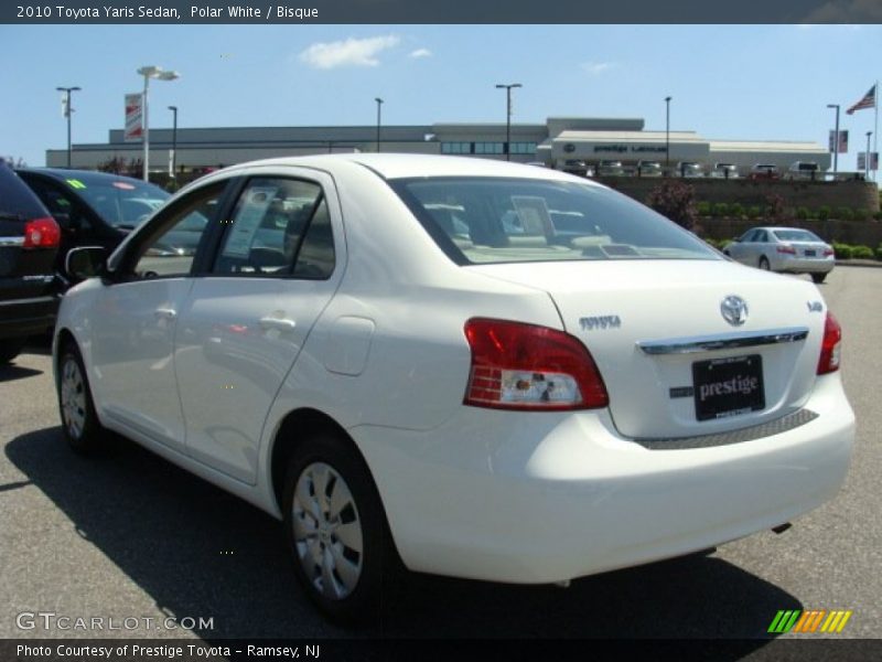 Polar White / Bisque 2010 Toyota Yaris Sedan